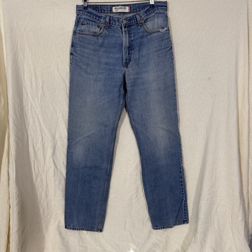 34x34 Levi's 550 Jeans Mens Comfort Fit Light Wash Tapered Mid Rise Y2K Denim